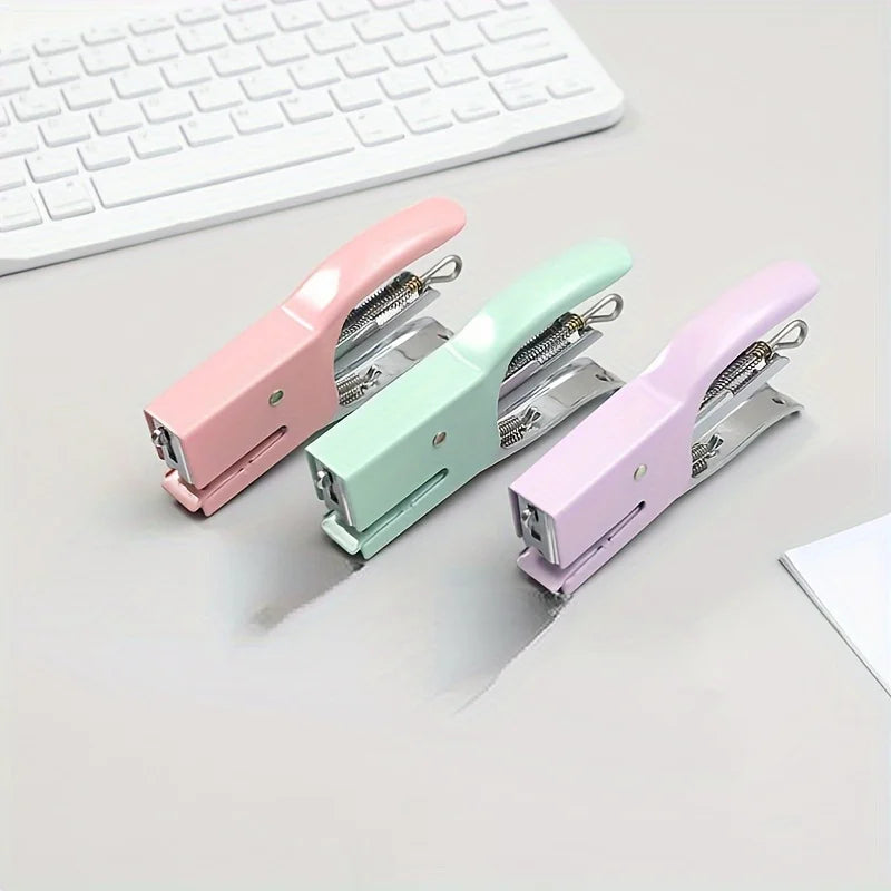 A Set Metal Hand-held Stapler No. 10 Office Stapler    No nails stapleless stapler office accessories cute stapler