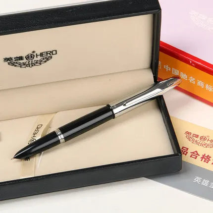 Classic Series Hero 1000 Smooth Metal Standard 10K Fountain Pen 0.5mm Nib Finance Special Pens Free Shipping