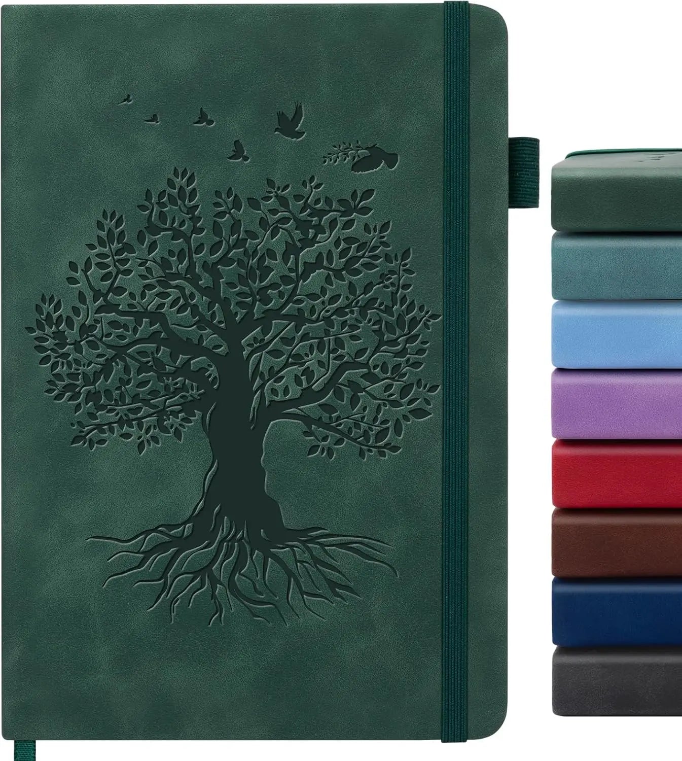 A5 Hardcover Leather Journal with 200 Pages Thick Paper for Writing, Work, School, Travel - Lined Notebook