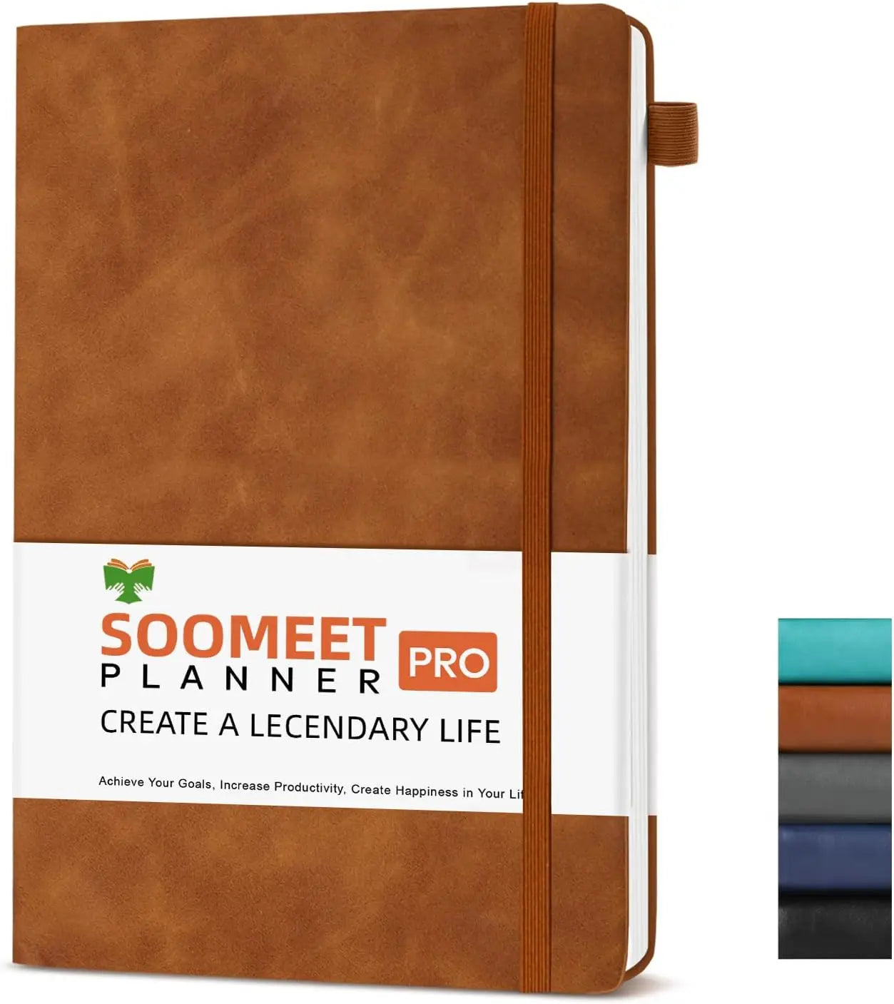 Lined Journal Notebook, 200 Pages, Leather Hardcover A5 College Ruled with Pen Loop for Writing, Office School Use